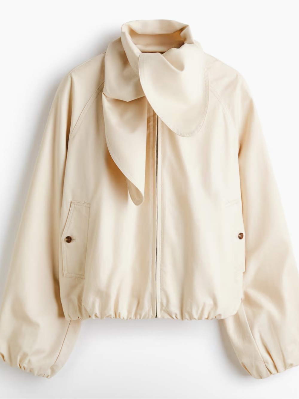 NWT H&M Linen Blend Jacket With Scarf - Picture 5 of 11